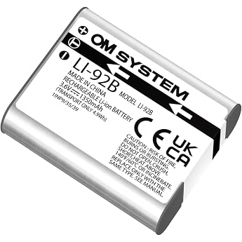 OM SYSTEM LI-92B Battery 1350mAh - Replacement Battery for Tough TG-7, TG-6 | Lithium Ion Battery Compatible with Olympus TG-