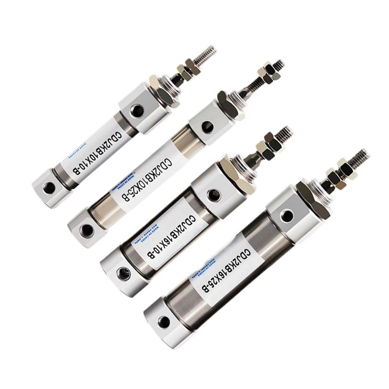 RCGKNNMUZ 1pcs CDJ2KB10/16-10X15X20X25X50X75X100Z-B Pneumatic Cylinder Anti-Rotation Stainless Steel Mini(Stroke 100mm,Bore 16mm)