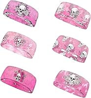 Vista 27 de Forchrinse Girasol con texto impreso, 6 piezas, diadema deportiva para sudar suave y elástica, bandas para el cabello, unisex, para deportes al aire