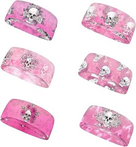 Miniatura 27 de Forchrinse Girasol con texto impreso, 6 piezas, diadema deportiva para sudar suave y elástica, bandas para el cabello, unisex, para deportes al aire