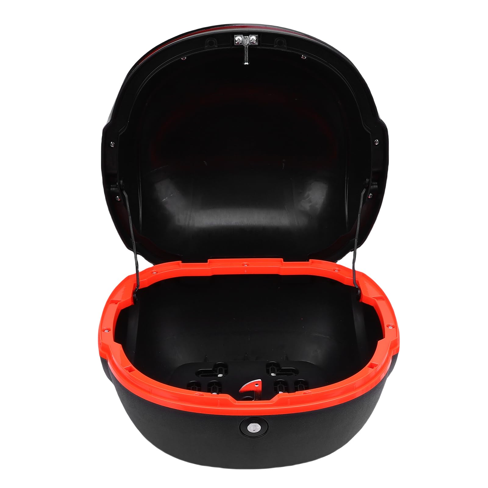 Aramox Bauletto per Moto Bauletto per Scooter per Scooter 35L ABS con Serratura Impermeabile con Schienale con Striscia Riflettente per (BLACK)
