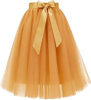 Bridesmay Women's Tulle Skirt Knee Length 6-Layered Wedding Party Homecoming Prom Dress