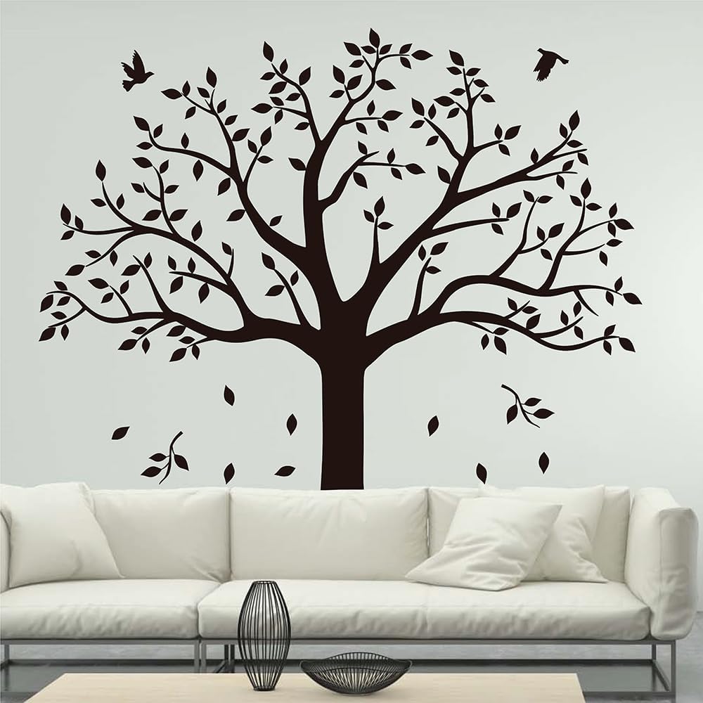 JEPART Large Family Photo Frame Tree Wall Decor Decals Wall Stickers Branch Family Like Branches On A Tree Wall Decor for Living Room & Bedroom (80" Wide x 80" Tall)