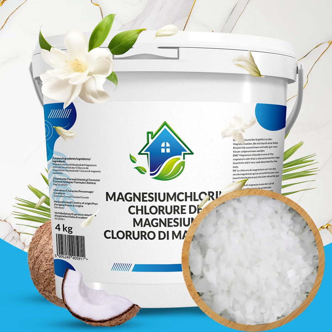 Chlorek magnezu Płatki 4 kg magnezu płatki I sól do kąpieli Hexahydrat Bad