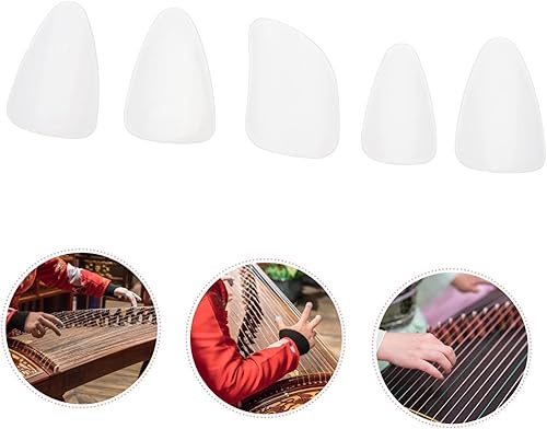 Miniatura 9 de 10 piezas Pipa Nails guitarras bajo acusticas para adultos guitarras para niños bajo dedo instrumento protección de la yema de los dedos pulgares