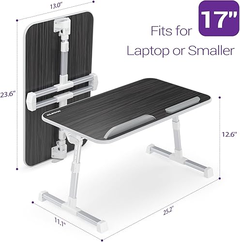 Miniatura 5 de NEARPOW - Mesa de cama para laptop, bandeja de cama ajustable para computadora y portátil, escritorio para computadora portátil para cama,