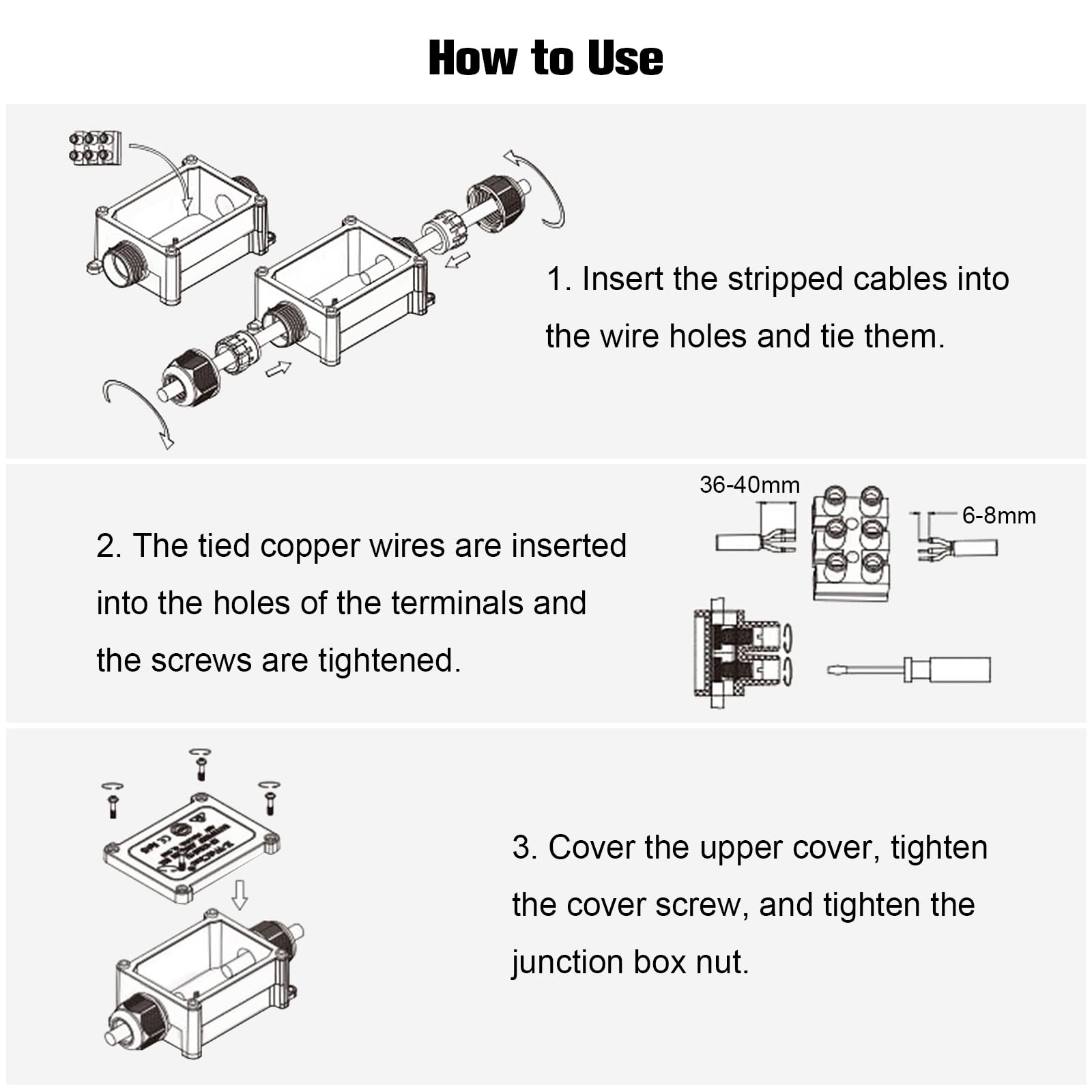 Waterproof Junction Box - IP68 Outdoor Electrical Box -4