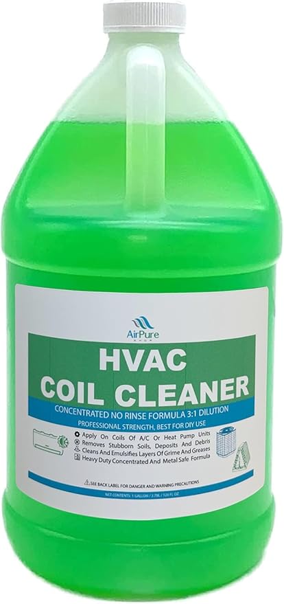 AC Evaporator Coil Cleaner - 1 Gallon (3.78L), No-Rinse Formula, Metal ...