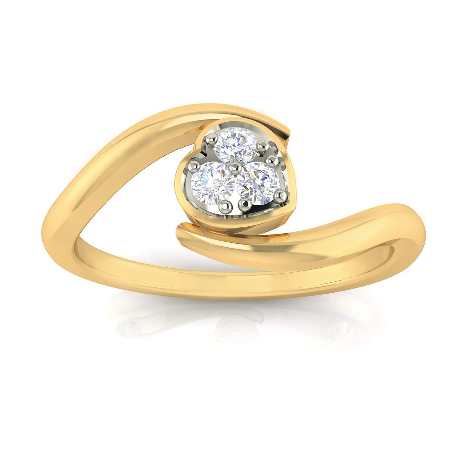 avsar 18k (750) Yellow Gold and Diamond Ring for Women-picture-38