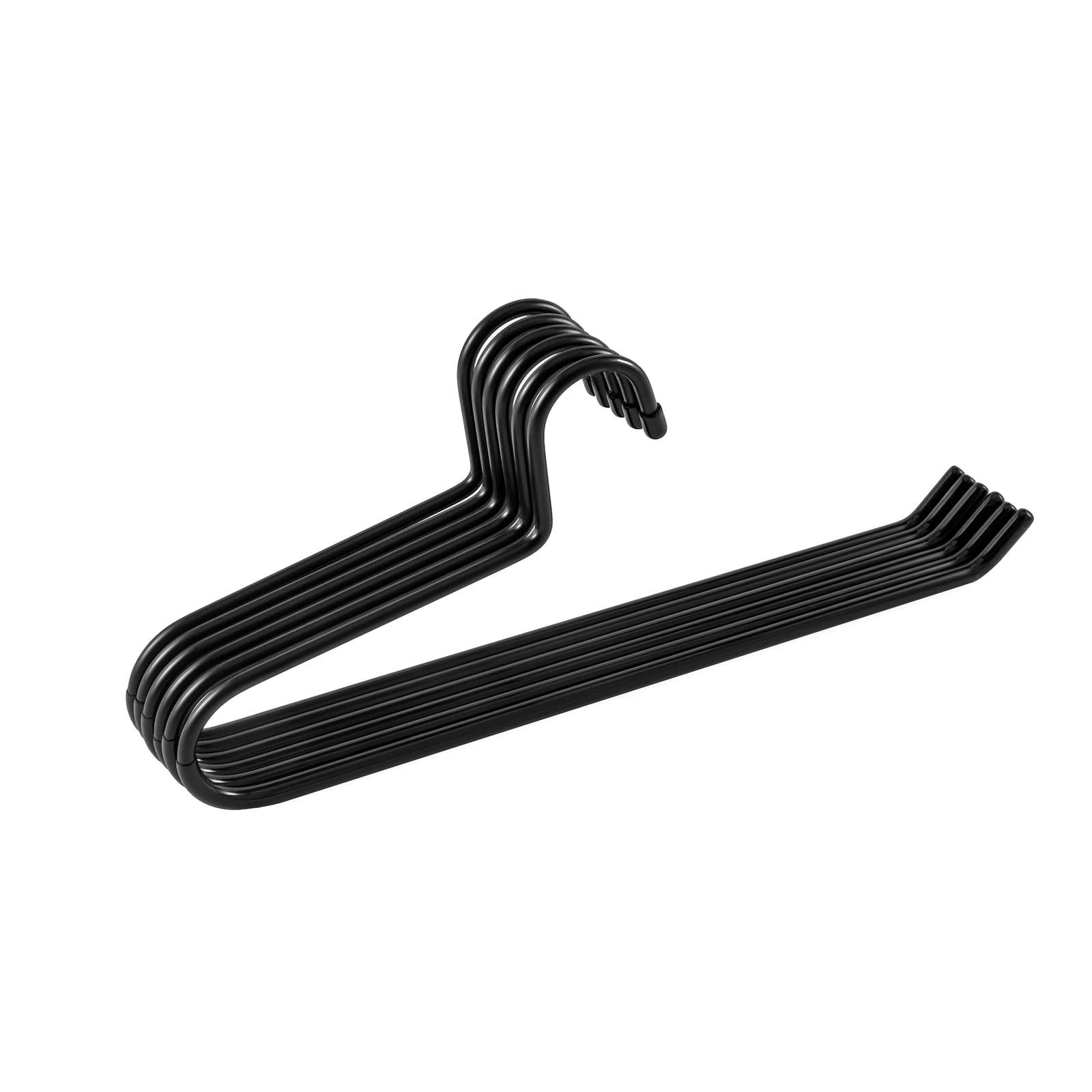 VASLIM 8 Stück Decken-Kleiderbügel, strapazierfähig, schwarz, vinylbeschichtet, rutschfest, ideal für Steppdecken, Bettdecken, Tischdecken, Handtücher, Schlafsäcke, Vorhänge und Tagesdecken