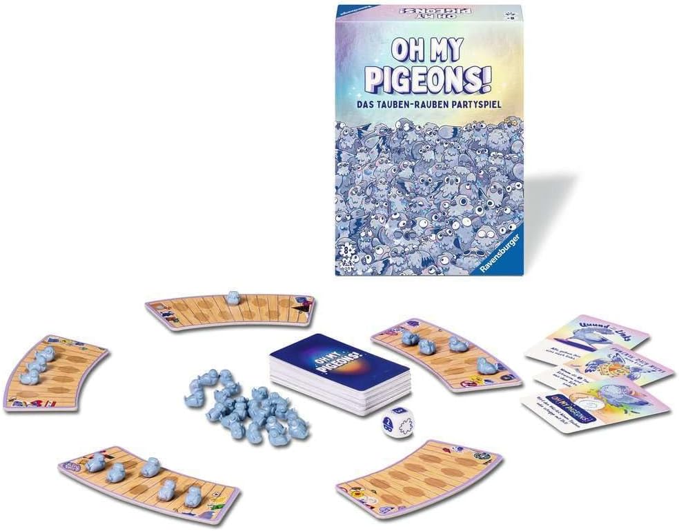Ravensburger 22688 – Oh My Pigeons! – The Pigeon Robber Party Game – Card Game and Party Game for 2-5 People from 8 Years, Board Game