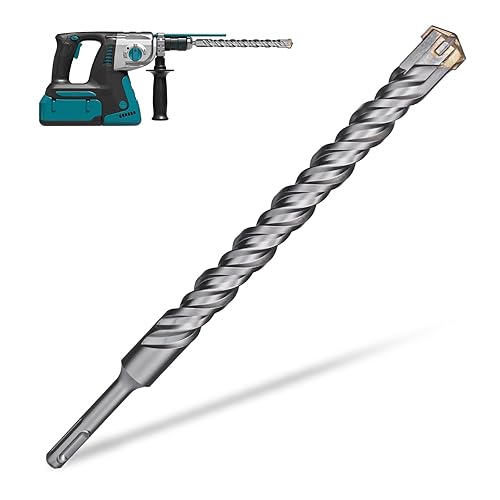 Miniatura 22 de Juego de 17 piezas de brocas de martillo giratorio y cinceles - SDS-Plus brocas con punta de carburo y cinceles con estuche de almacenamiento -