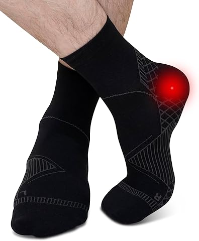 Calcetines de Compresión para Hombre y Mujer: Calcetines Fascitis Plantar Soporte para Esguince de Tobillo para Aliviar el Dolor de Pies Tendinitis Aquiles Artritis