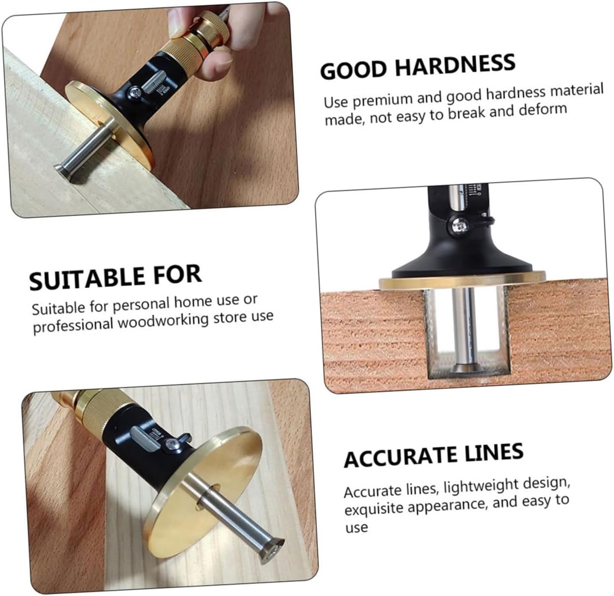 LABRIMP European Type Carpenter Marking Gauge Hard Alloy Blade, Woodworking Scribe Tool for Parallel Line Drawing, Precision Mortise Gauge for Woodworking Layout and Measuring