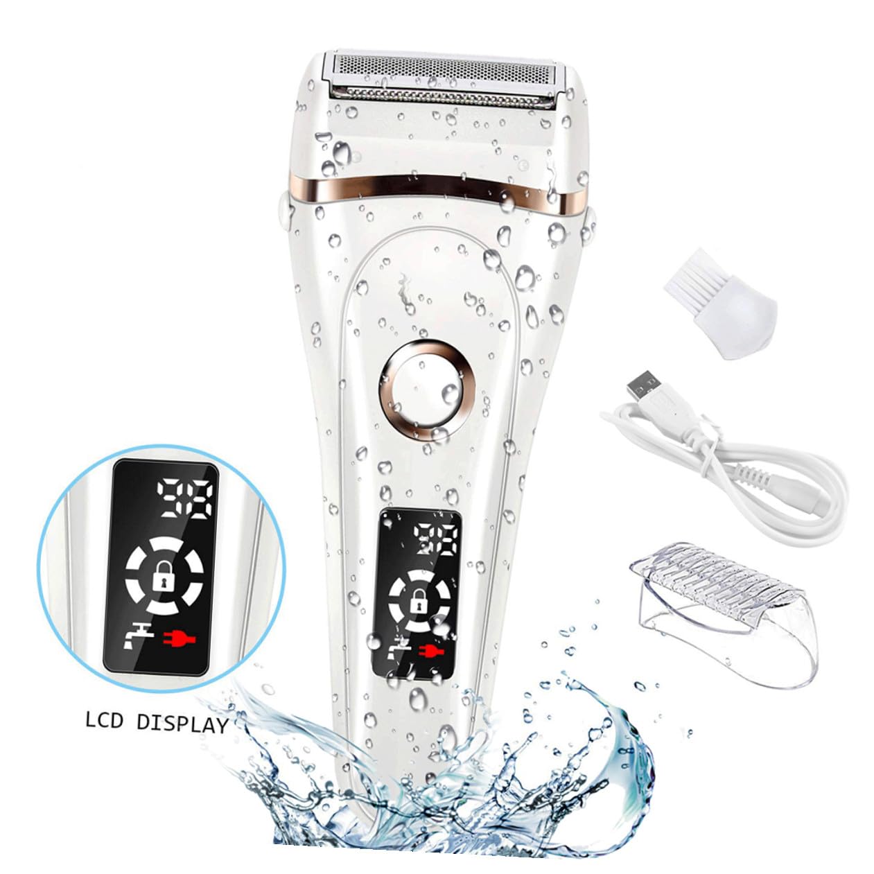 Alipis Recortadora de Pelo para Mujer Recargable USB Afeitadora Eléctrica Resistente al Agua Cabezal de Acero Inoxidable Diseño Ergonómico y Portátil para Depilación Facial y Corporal