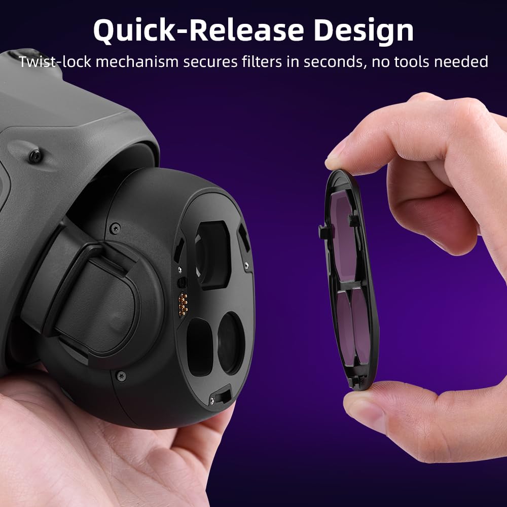 Filtros Set para dji Mavic 4 Pro, Cristal Óptico Nano Recubrimiento UV ND Reducción de Luz CPL Polarizador Kit de Filtros de Lente de Cámara para Mavic 4 Pro Drone Accesorios (UV+CPL+ND16)