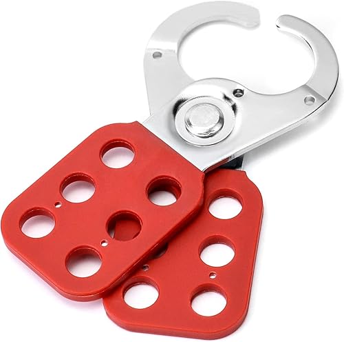 Miniatura 3 de QWORK Lock Out - Cerrojo de acero inoxidable a prueba de manipulaciones con mandíbula extendida, paquete de 12 unidades