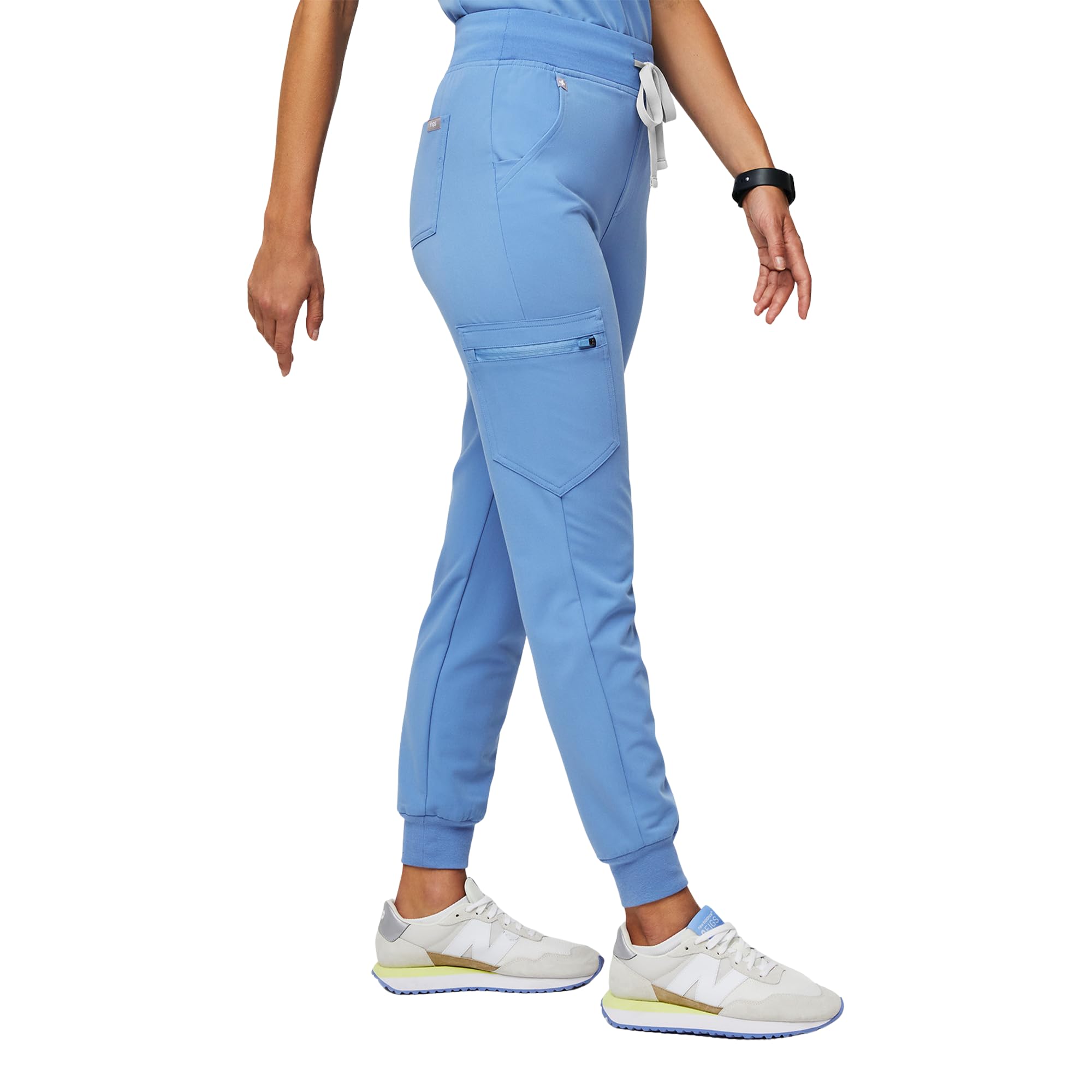 FIGS Zamora High Waisted Jogger Scrub Pants for Women — Slim Fit, 6 Pockets, High Rise Yoga Waistband