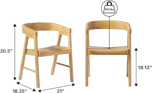 Miniatura 3 de Walker Edison Ezra Modern Boucle - Silla de comedor con respaldo redondeado, color marfil (juego de 2) Natural,Negro