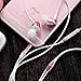 noot products J201R Wired in-Ear Earbuds Headphones with Microphone Remote Volume Control Metal Casing Magnetic Earphones for All 3.5mm Audio Devices (Rose Gold/Pink)