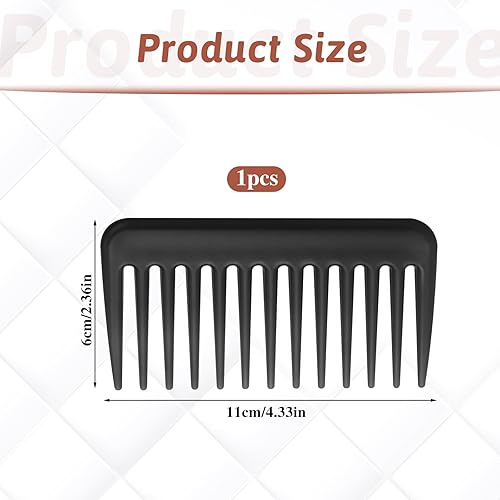 Miniatura 18 de Mini peine de dientes anchos, pequeño peine desenredante de viaje, peine de pelo rizado, peine portátil para ducha, peine húmedo para mujeres, peine