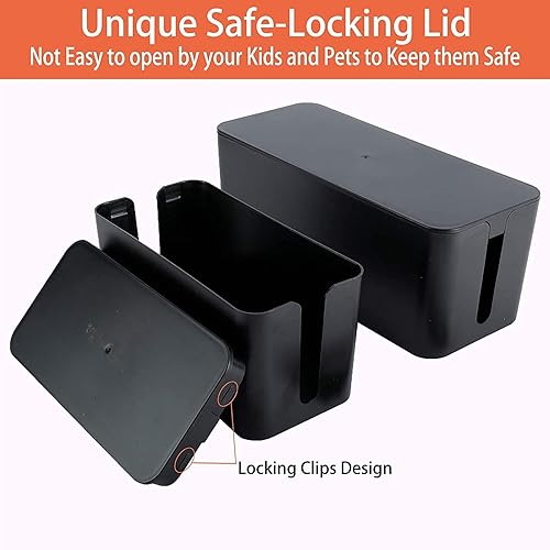 Miniatura 8 de YaeCCC Organizador de cables, organizador de cables, tiras de alimentación Hider para escritorio, TV, computadora, concentrador USB, cables (juego