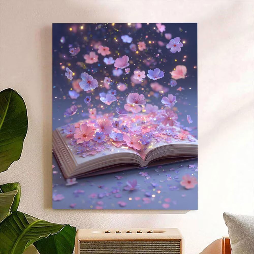 Malen Nach Zahlen Erwachsene DIY Komplettset - Hochwertige Acrylfarben & Leinwand - Entspannendes Kunsthandwerk für Anfänger & Fortgeschrittene Ideales Home Deko Fantasy Bücher Motiv (80x100cm) C-761
