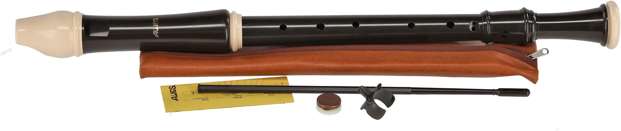 Aulos C-tenor recorder, Dark Brown, Synthetic Resin, Baroque Fingering, ABS Plastic, Ideal for Beginner to Intermediate Players