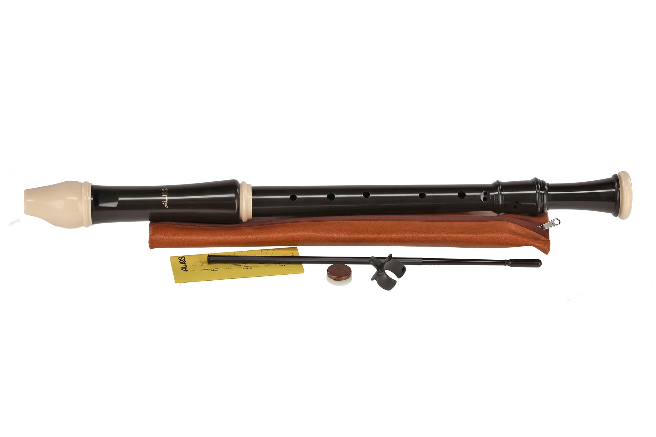 Aulos 211A Tenor Recorder,brown/ivory colored