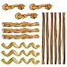 Pawstruck Mini Bully Stick Variety Pack - 15 Low-Odor Bully Sticks for Toy Breeds & Small Dogs, Best Beef Pizzle Stix Dog Treats, Natural Dental Dog Chews: Straight, Steer, Spring, Braid, Barbell