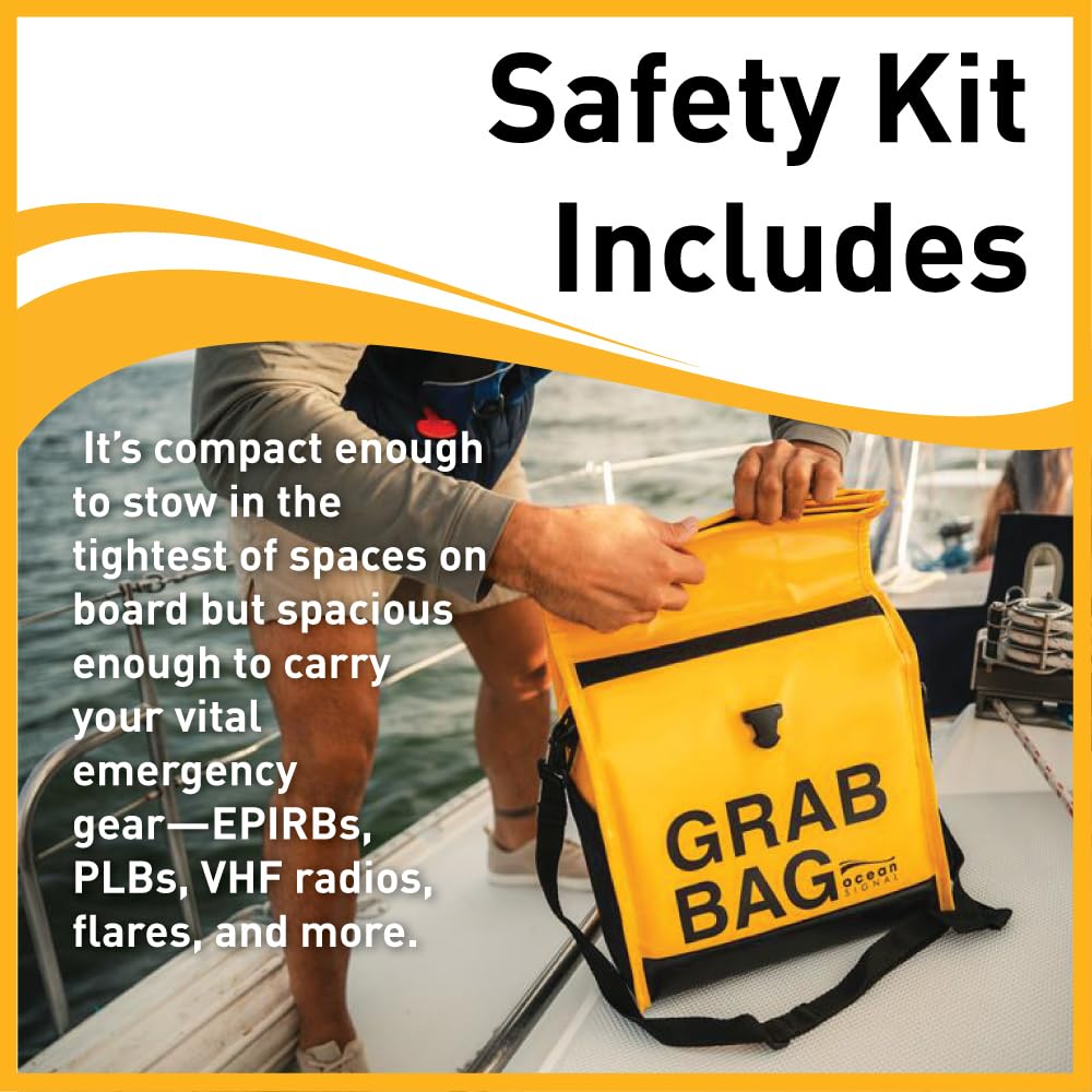 Ocean Signal rescueME EPIRB2 Kit de Seguridad con Bolsa de Abandono, Espejo de Señales, Silbato y Equipo de Supervivencia - Pack de Rescate Global para Navegación de Altura, Veleros y Barcos