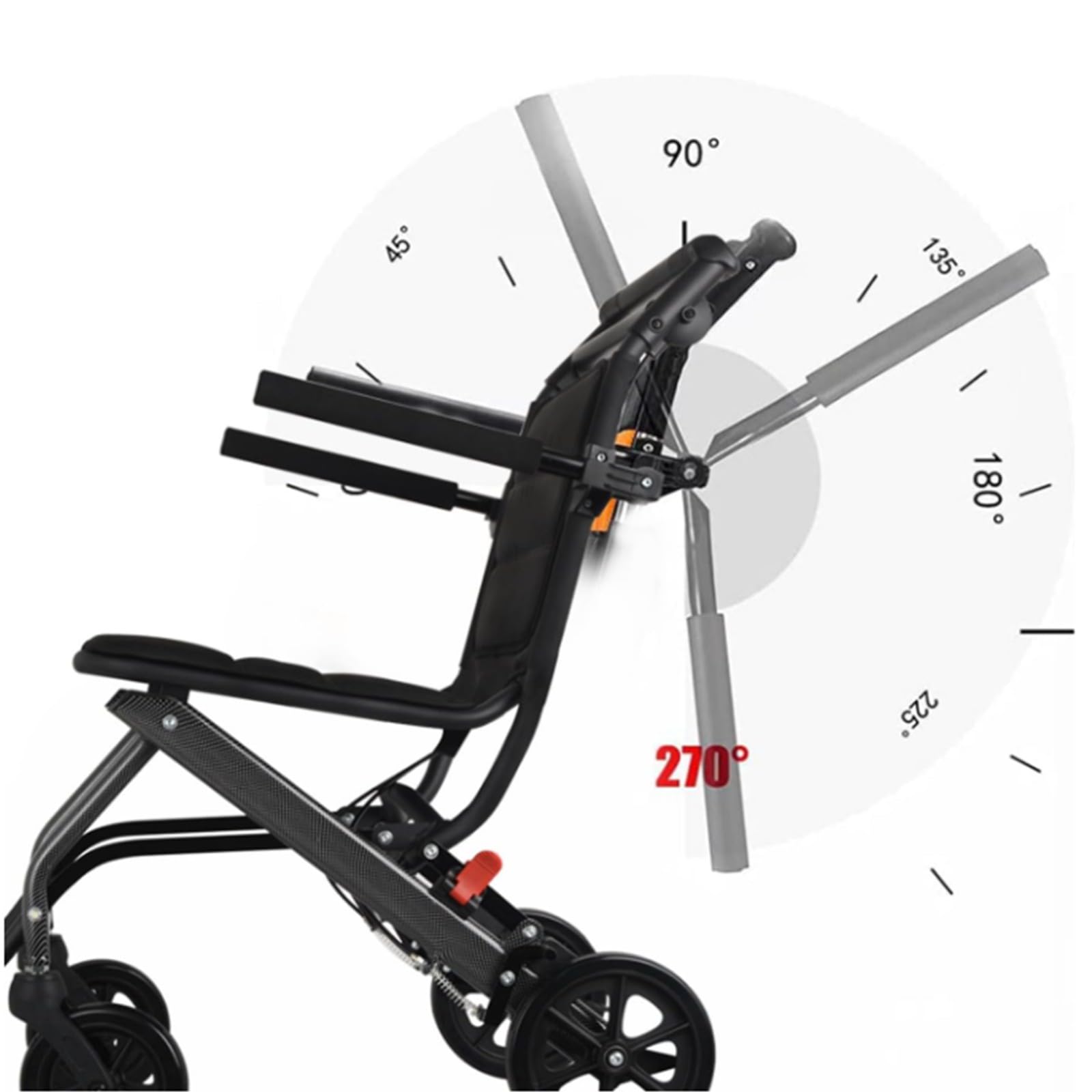 Sedia A Rotelle Ultra Leggera, Portatile, Pieghevole, Pesa Solo 7 kg, Sedia A Rotelle Leggera da Viaggio, Supporto 100 kg, Sedia A Rotelle in Alluminio per Adulti E Anziani