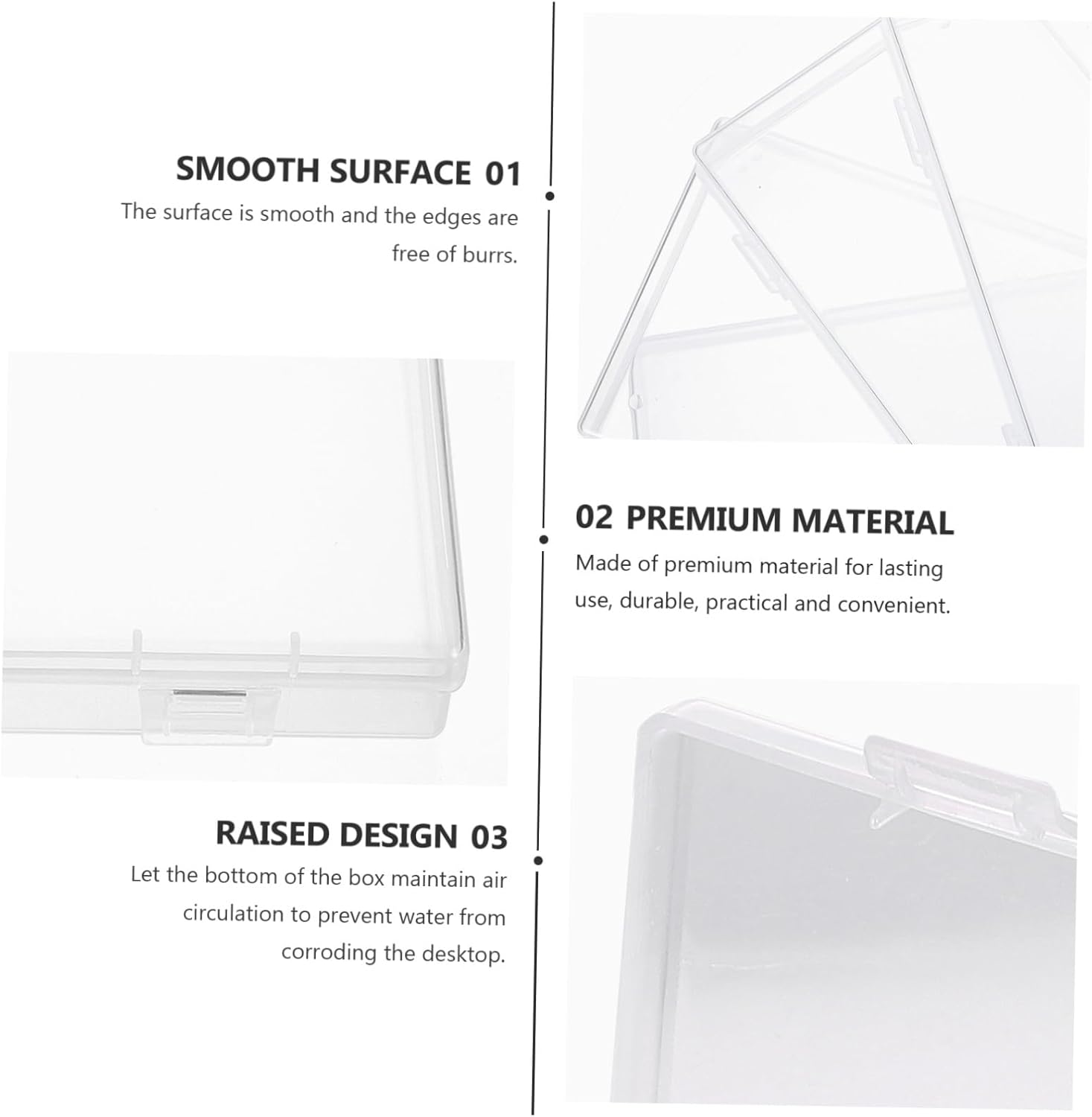 Photo Storage Box Craft Keeper with Handle Large Photo Case Container and Scrapbooking Supplies Portable Archival Organizer for Home and Studio Use