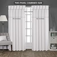 Vista 6 de Magic Drapes Cortinas plisadas semiopacas para oscurecer la habitación, con aislamiento térmico, para puerta corrediza, puerta de patio, divisor