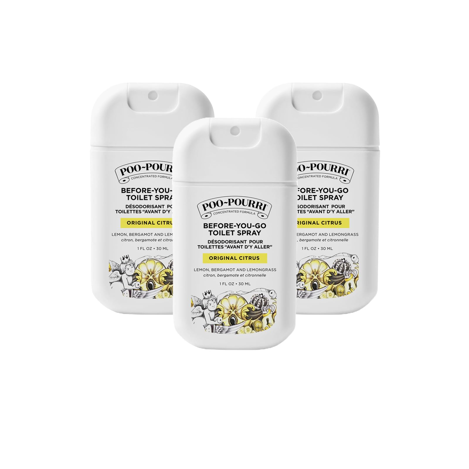 Poo-Pourri Citrus Original Pocket Sprayer (3 Pack, 30 Ml Each)