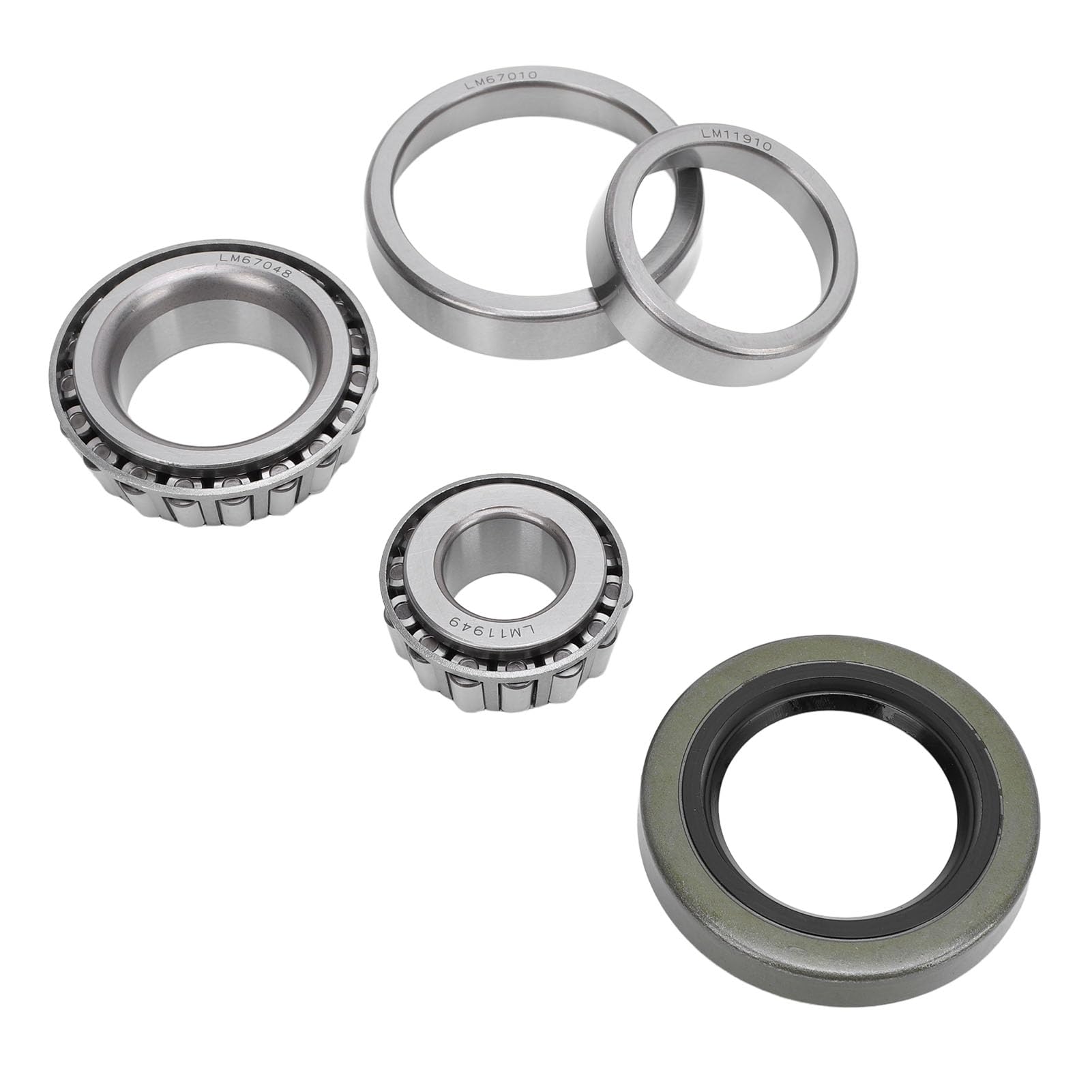 UPALDHOU 5 Pcs Trailer Wheel Hub Bearing, Trailer Wheel Bearing Kit Steel Alloy Trailer Axle Wheel Hub Bearings Set with Protector and Oil Seal