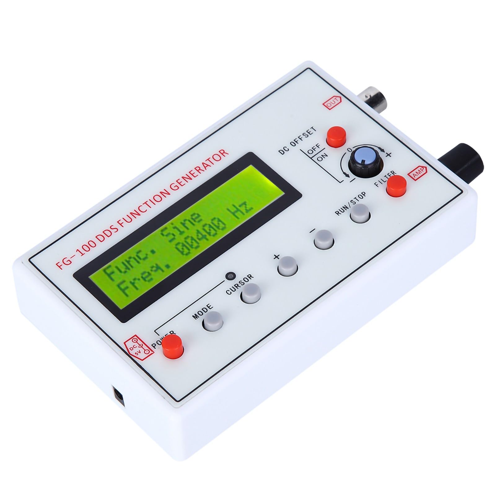 Signalgenerator, FG100 DDS FG 100 DDS Funktionsgenerator Signalgenerator Signalquelle Generator Meter Sinuswellenfrequenz 1Hz 500kHz Zähler