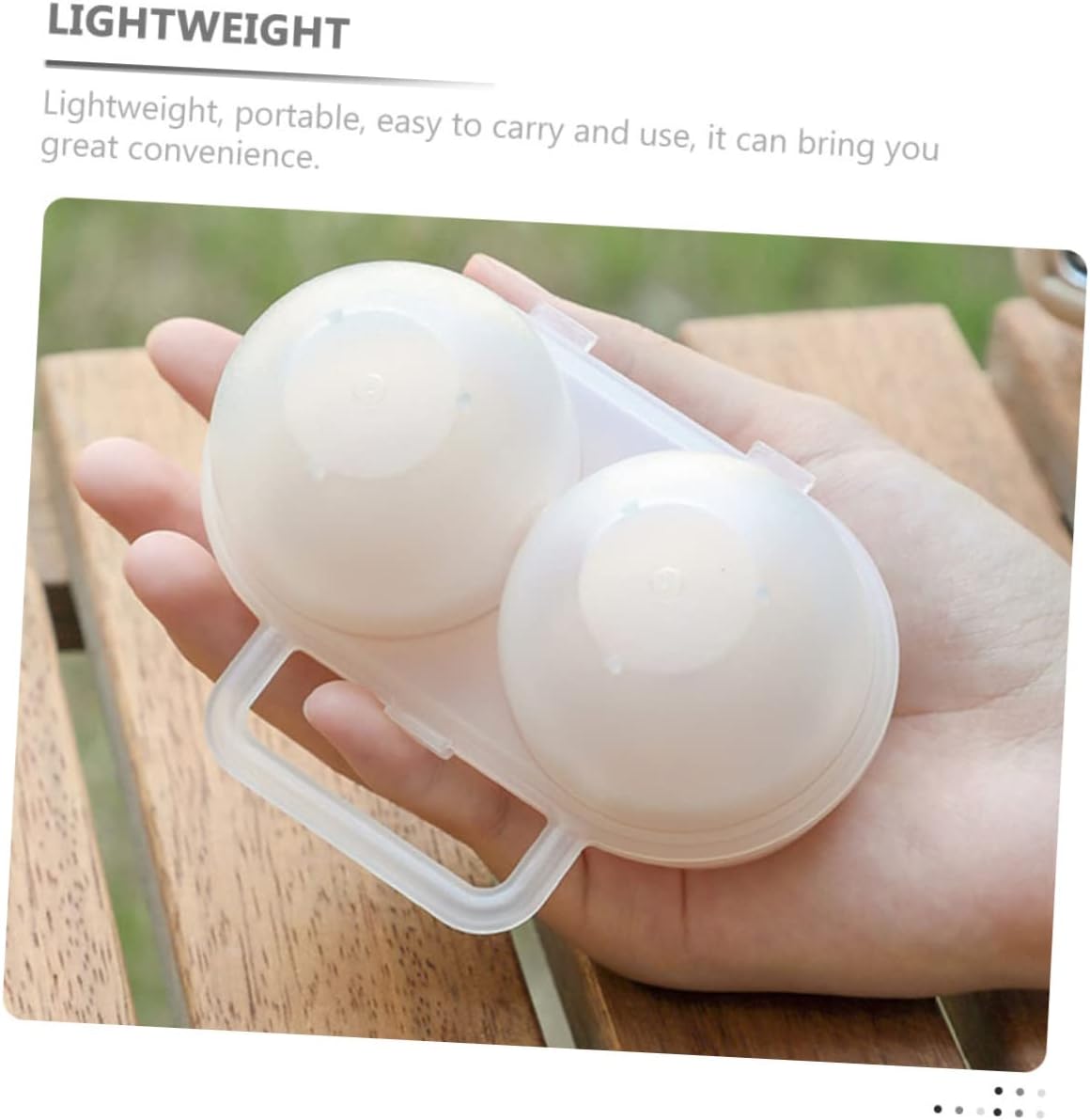 10 Pcs Portable Egg Box Picnic Egg Holder Outdoor Egg Can Organizer for Fridge Egg Storage Trays Travel Fridge Outdoor Tray Eggs Portable Egg Cases Dedicated White Pp Egg Container