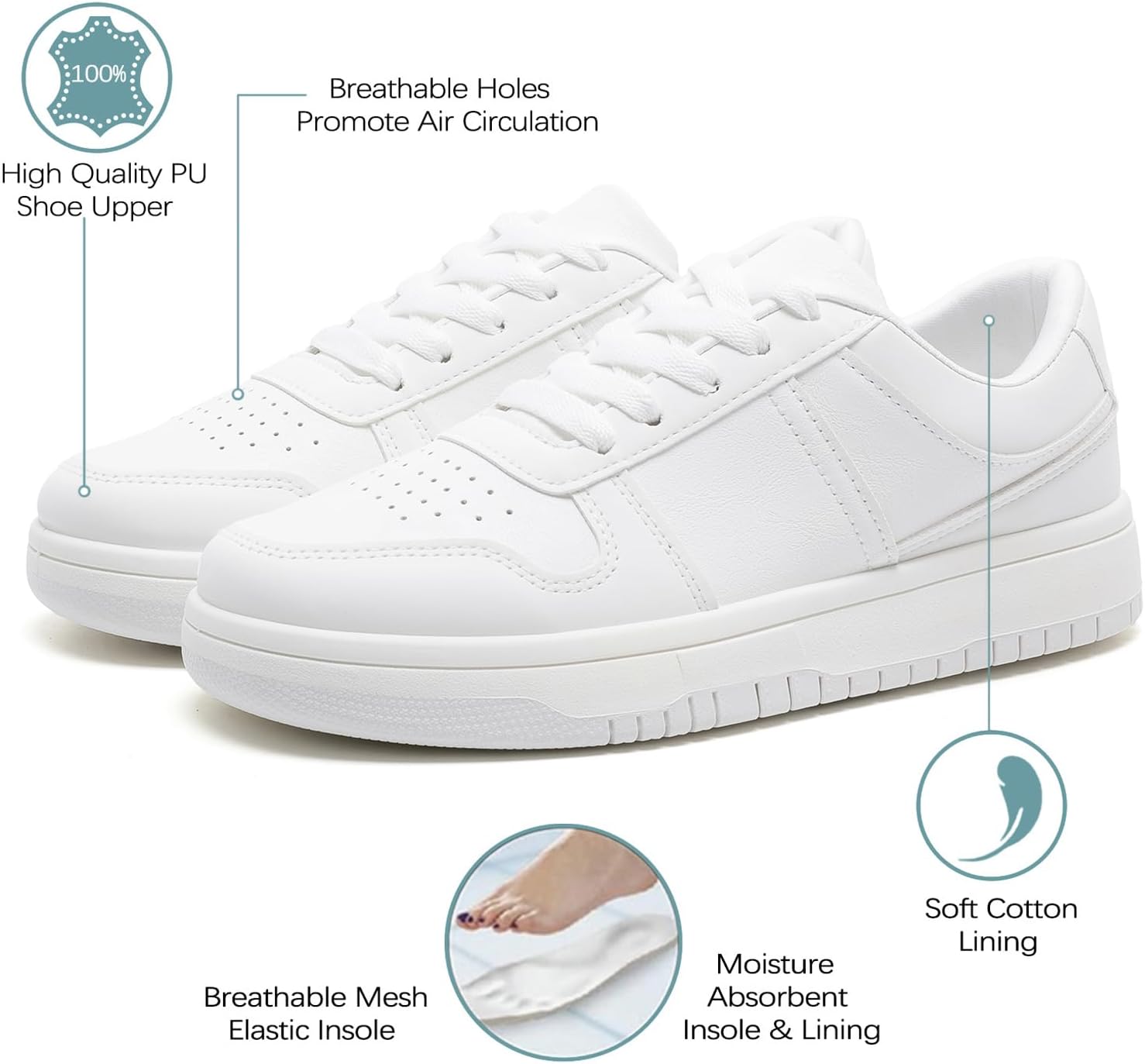 Betrue Womens Sneakers Shoes for Women Comfortable Slip-On Low Top Casual Walking Shoes Women