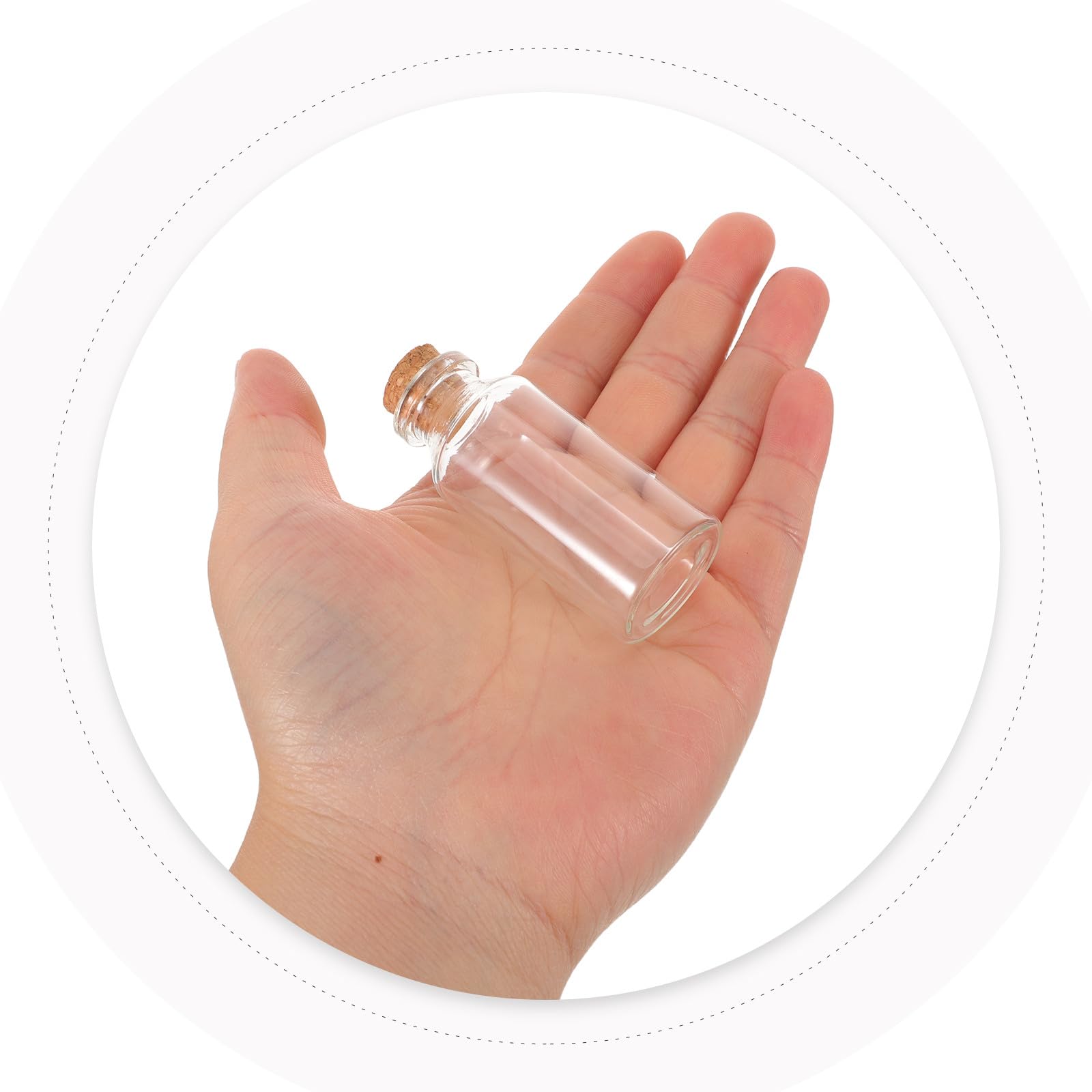 Mini Bottiglie di Vetro Decorative 43 Pezzi 20ml con Tappi