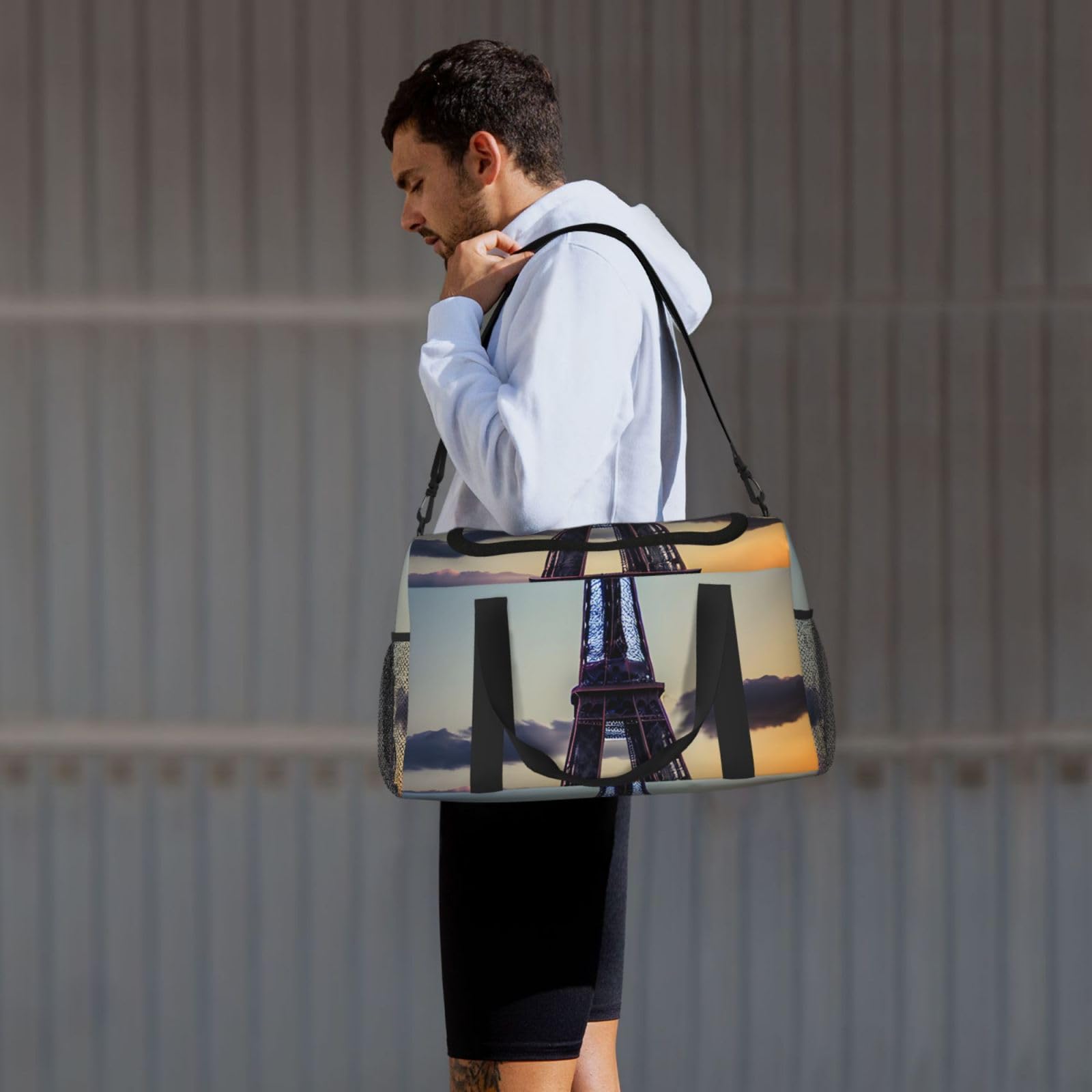 Sac de voyage léger et portable avec imprimé Tour Eiffel