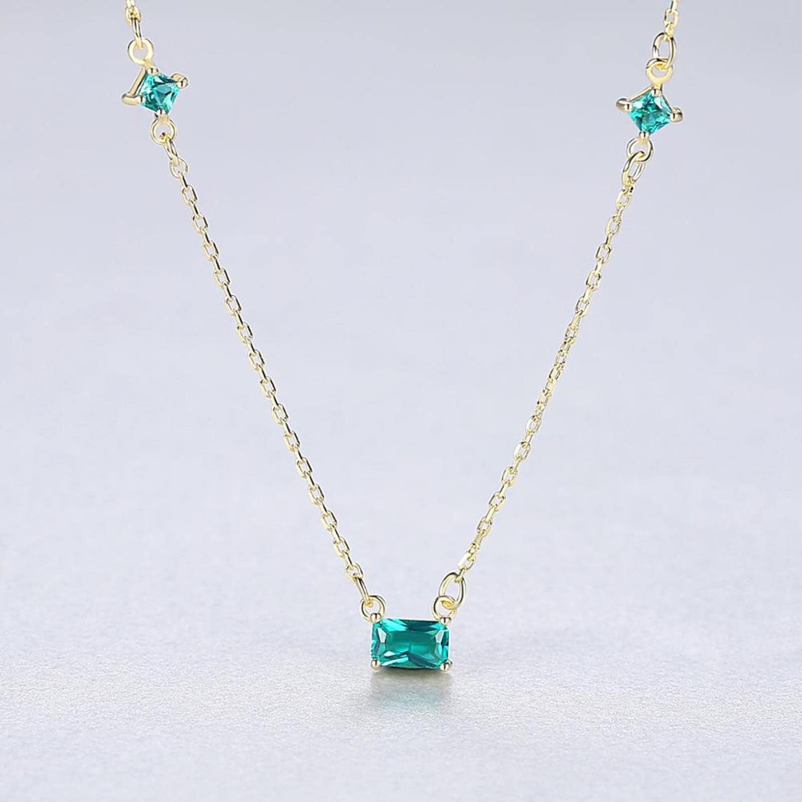 Colliers pendentifs carrés pour les filles minces en style coréen - 6