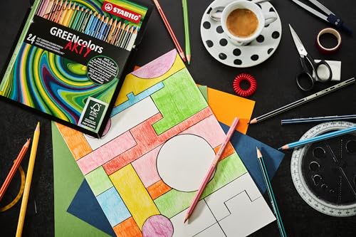 Image of STABILO GREENcolors Colouring Pencils, 24 Colours, ARTY