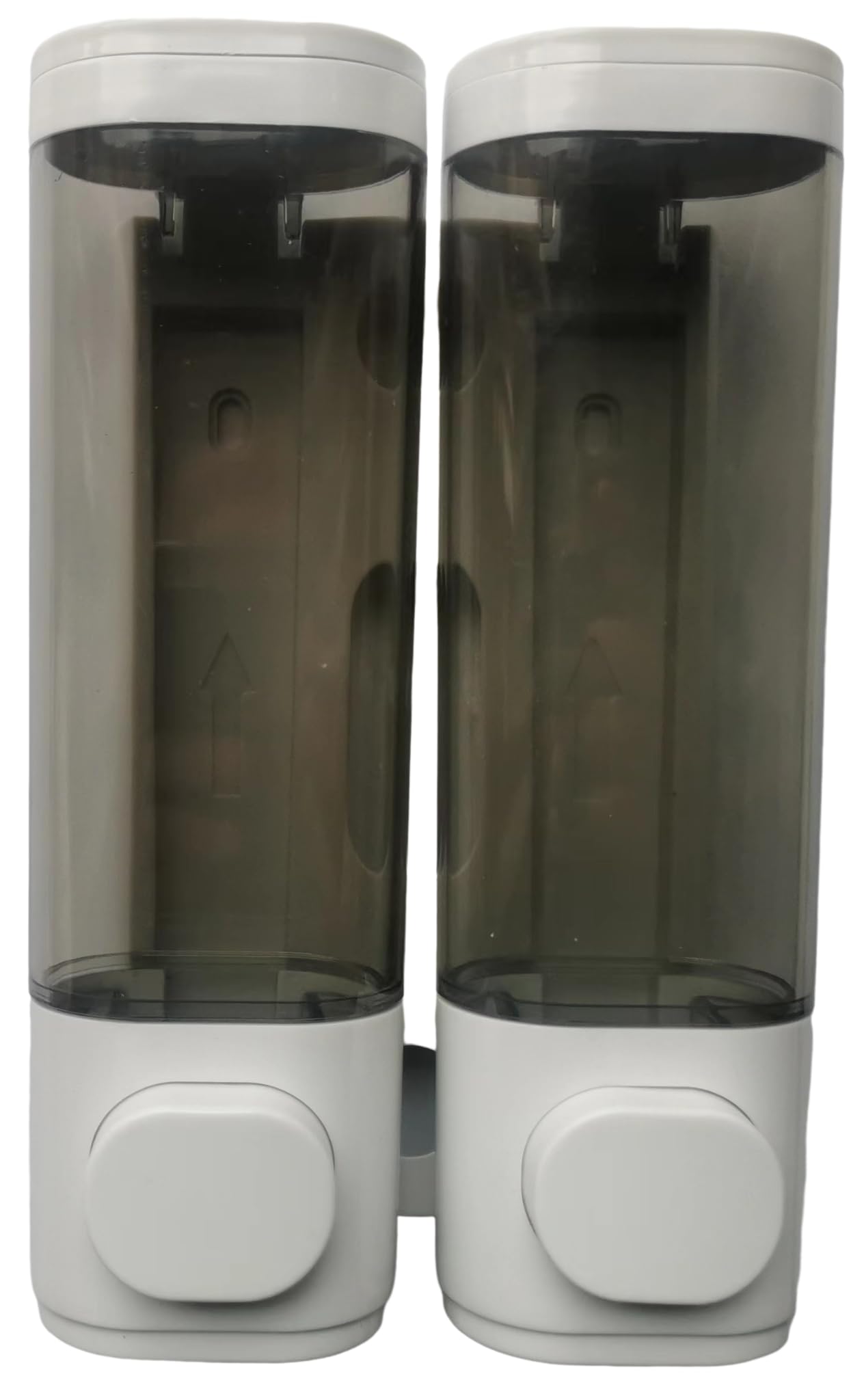 Dispenser manuale per sapone a 2 camere, montaggio a parete, 2 dispenser da doccia da 300 ml, premere manualmente per lozioni e sapone da doccia, uso per casa, appartamento, bagno, cucina, hotel