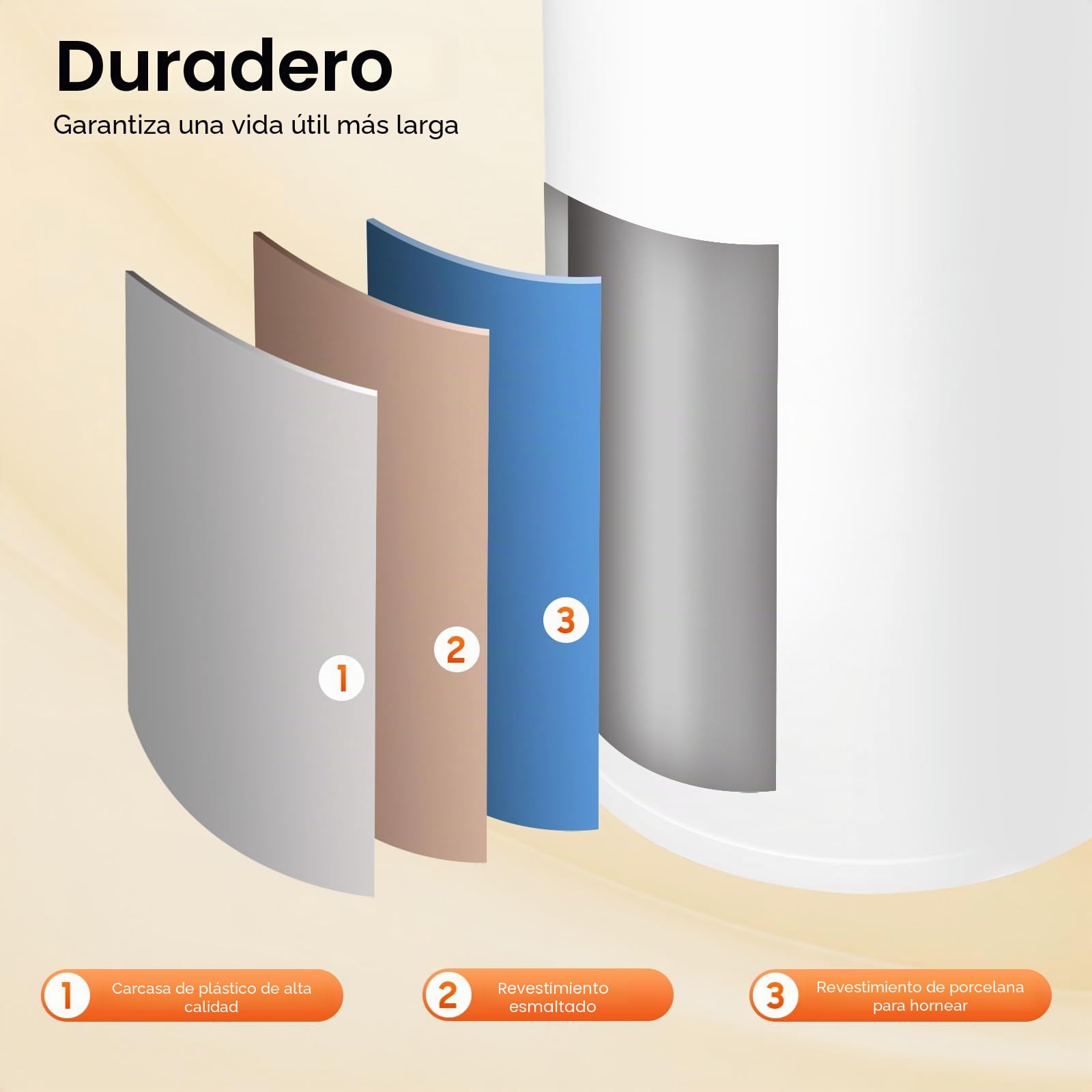 Termo Eléctrico 50 Litros, Calentador de Agua Eléctrico Vertical Seguro Duradero con Luz Piloto y Ducha de Mano, 34 x 71 cm - Termo de Agua Electrico para Tanques de Cocina, Baños