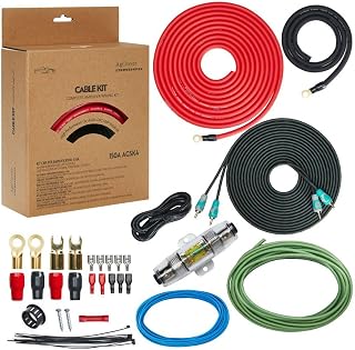4 Gauge Amp Wiring Kit, 100% (OFC) 3000W Complete Amplifier Wire Installation Accessories - Make Connections and Brings Power to Car, Home and Marine Audio Systems