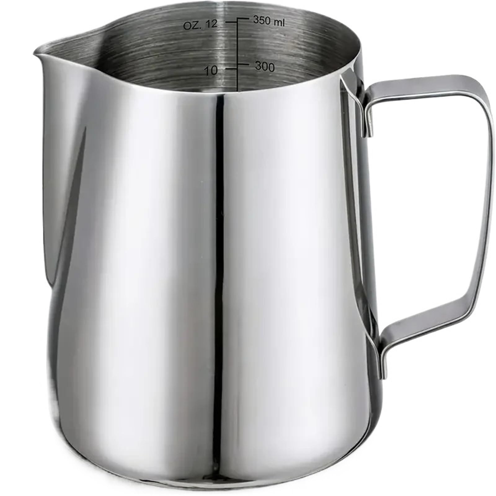 Pichet à mousse de lait avec échelle, 350/600/1000ml, 2 pièces, tasse café en acier inoxydable, Latte expresso, Cappuccino la vapeur Pour Latte Coffee Art(600ML)