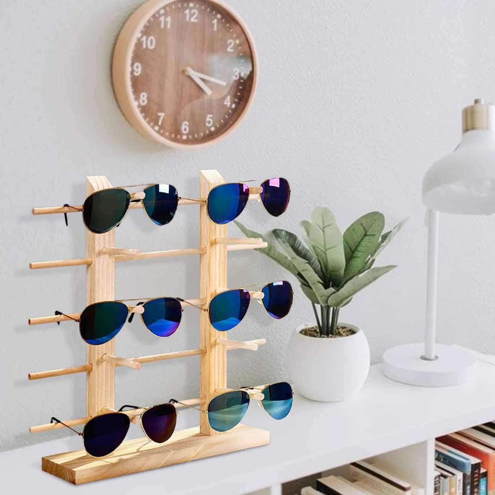 Soporte para Gafas, Soporte para Gafas, Soporte para Gafas de Madera, Adecuado para Presentar Gafas de Sol y También para Guardar Gafas(Madera)