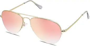 SOJOS Men's Women's Aviator Sunglasses, Classic Semi Metal Frame INSPIRATION SJ1106