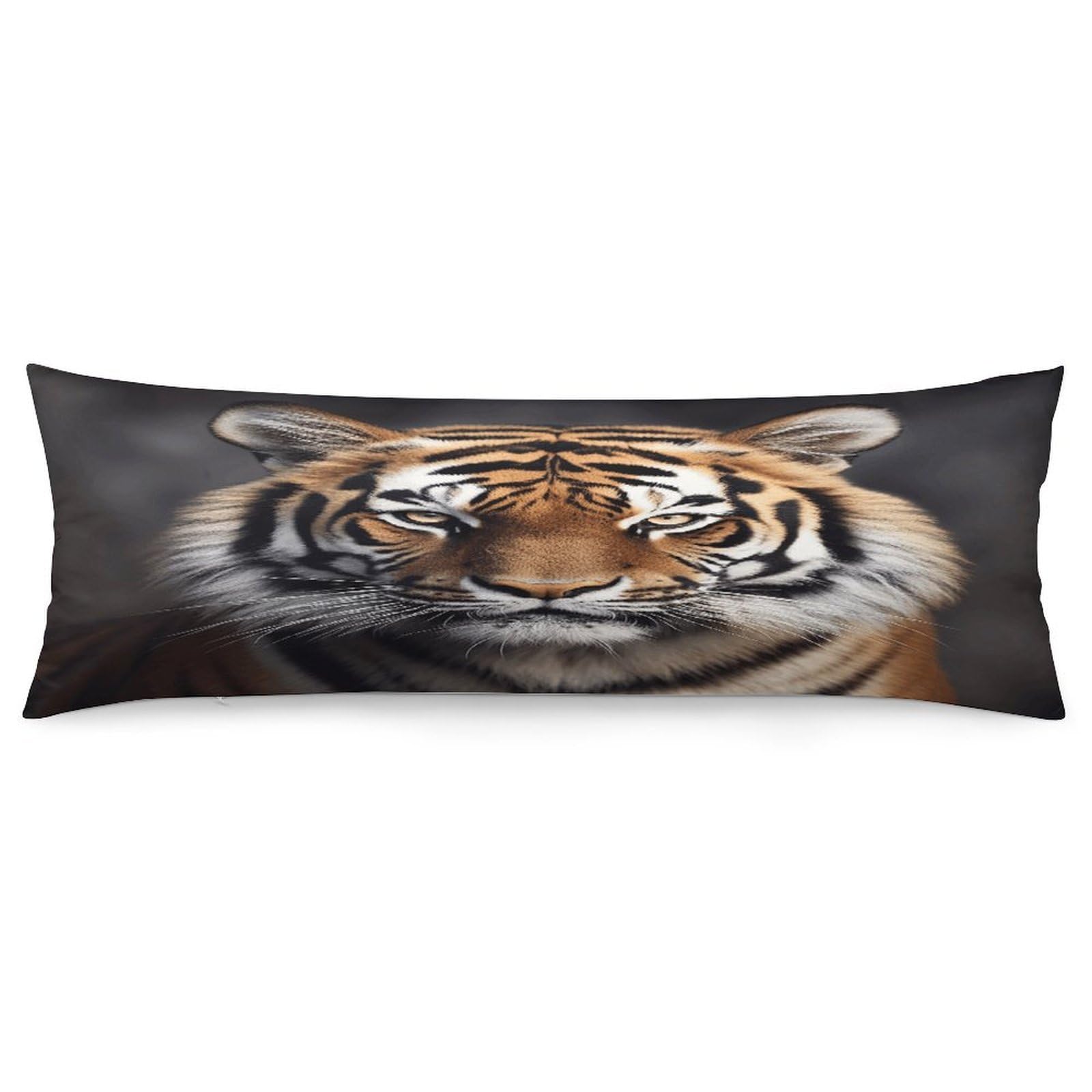 Tiger Body Pillow Cover Super Soft and Cozy Body Pillowcase Long Side Hidden Zipper Pillow Cases Breathable & Cozy Pillows Case Cover for Fall Winter 19x53 in